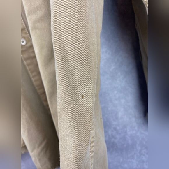 Levi’s khaki long sleeve shirt size XL twill western Cotton - Picture 10 of 12